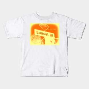 Sunset Boulevard, Los Angeles, California SUNSET PRALINE by Mistah Wilson Kids T-Shirt